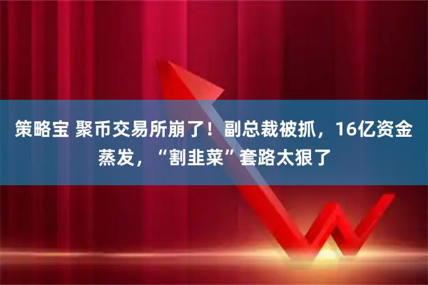 策略宝 聚币交易所崩了！副总裁被抓，16亿资金蒸发，“割韭菜”套路太狠了